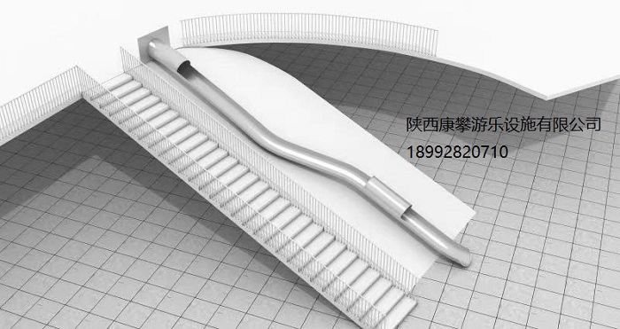 S型不銹鋼滑梯效果圖