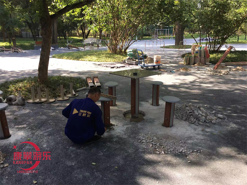 陜西咸陽(yáng)某公園塑木健身器材案例